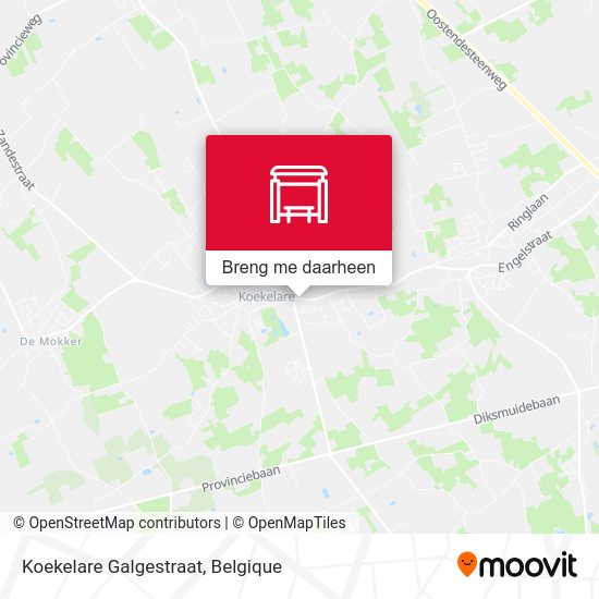 Koekelare Galgestraat kaart