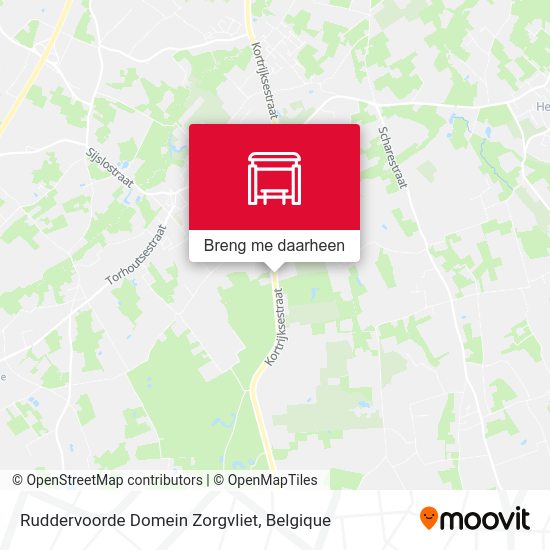 Ruddervoorde Domein Zorgvliet kaart
