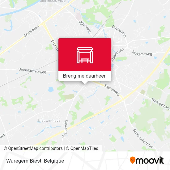 Waregem Biest kaart