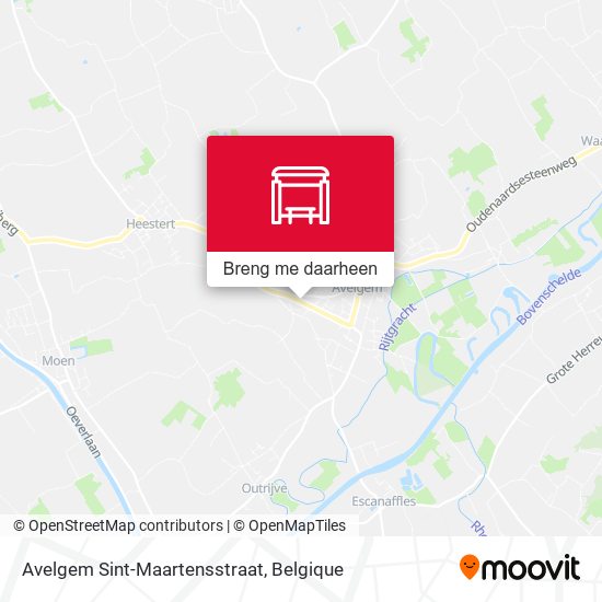 Avelgem Sint-Maartensstraat kaart