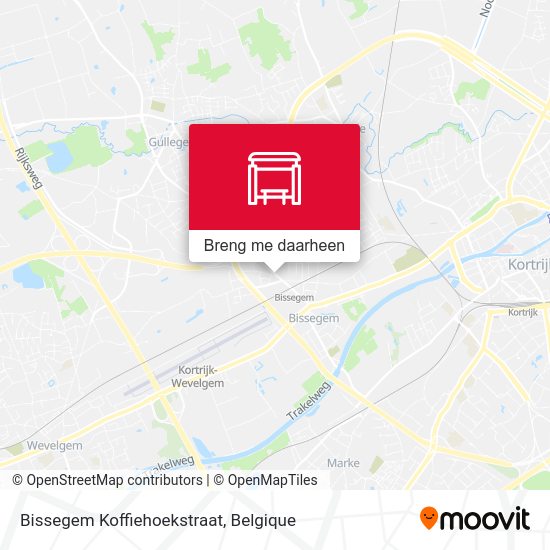 Bissegem Koffiehoekstraat kaart