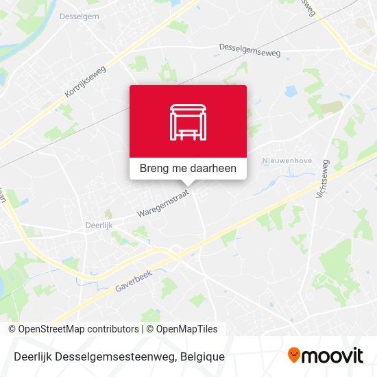 Deerlijk Desselgemsesteenweg kaart