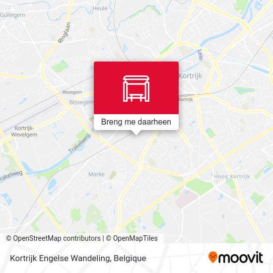 Kortrijk Engelse Wandeling kaart