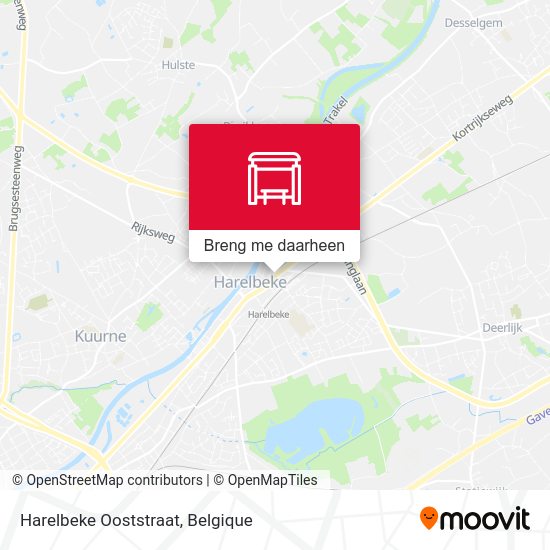 Harelbeke Ooststraat kaart