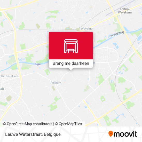 Lauwe Waterstraat kaart