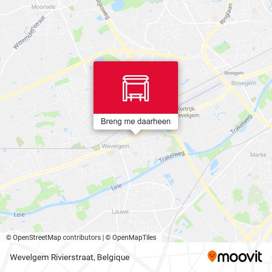 Wevelgem Rivierstraat kaart