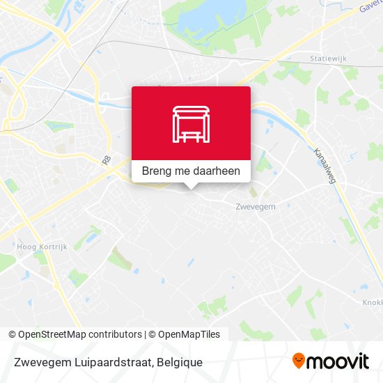 Zwevegem Luipaardstraat kaart