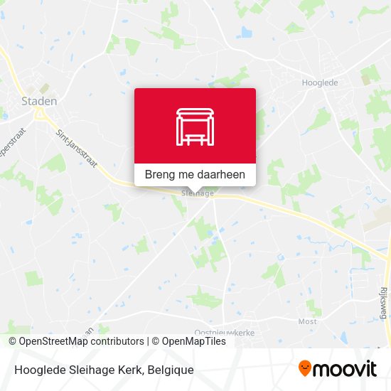 Hooglede Sleihage Kerk kaart