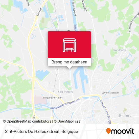 Sint-Pieters De Halleuxstraat kaart