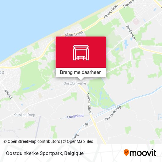 Oostduinkerke Sportpark kaart