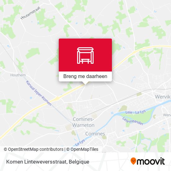 Komen Linteweversstraat kaart