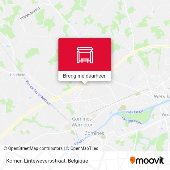 Komen Linteweversstraat kaart