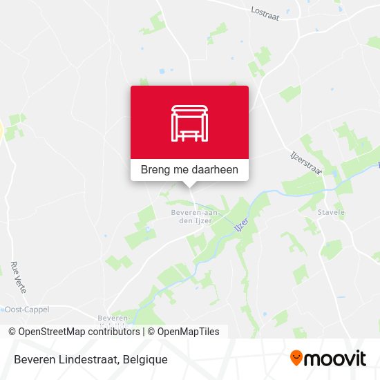 Beveren Lindestraat kaart