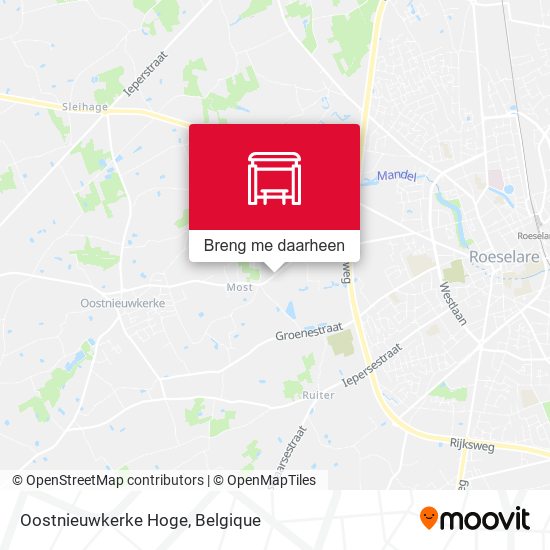 Oostnieuwkerke Hoge kaart