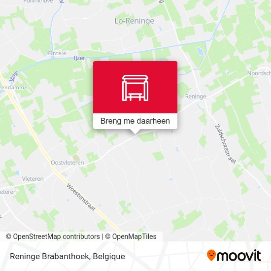 Reninge Brabanthoek kaart