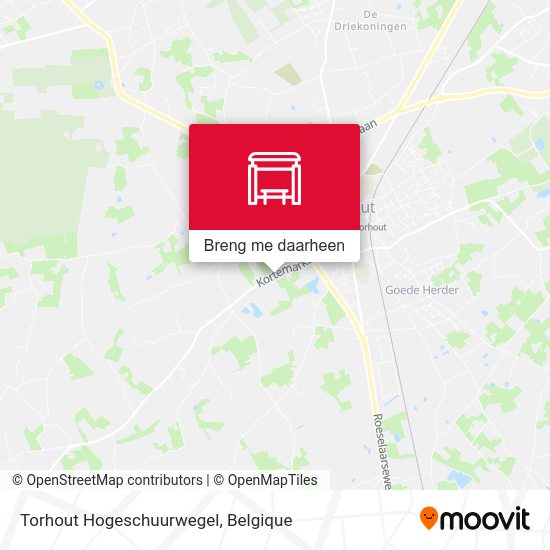 Torhout Hogeschuurwegel kaart