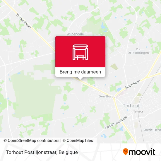 Torhout Postiljonstraat kaart