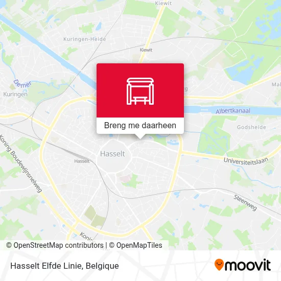 Hasselt Elfde Linie kaart