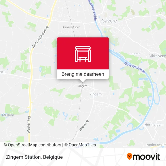 Zingem Station kaart
