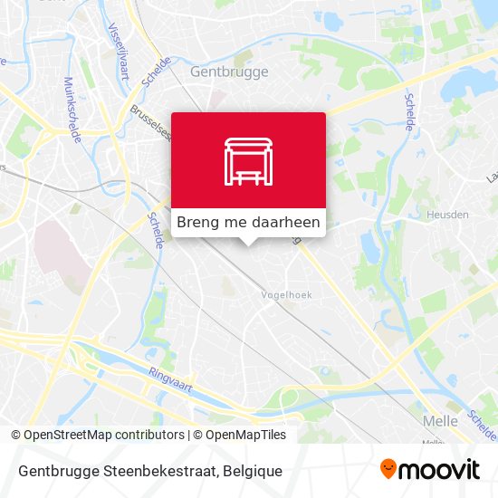 Gentbrugge Steenbekestraat kaart