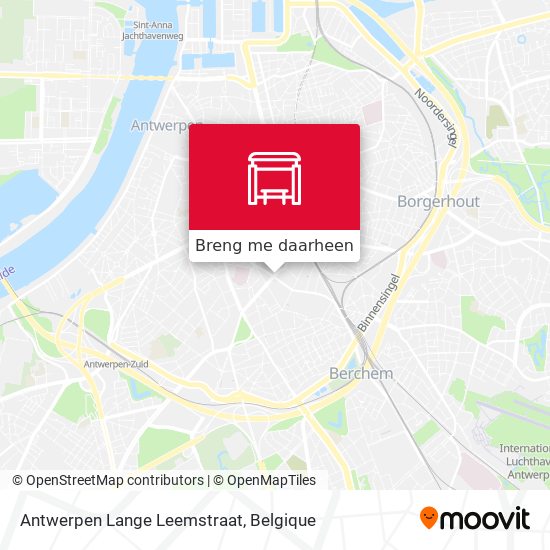 Antwerpen Lange Leemstraat kaart