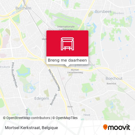 Mortsel Kerkstraat kaart