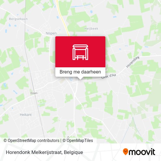 Horendonk Melkerijstraat kaart