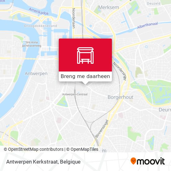 Antwerpen Kerkstraat kaart