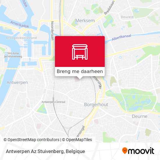 Antwerpen Az Stuivenberg kaart
