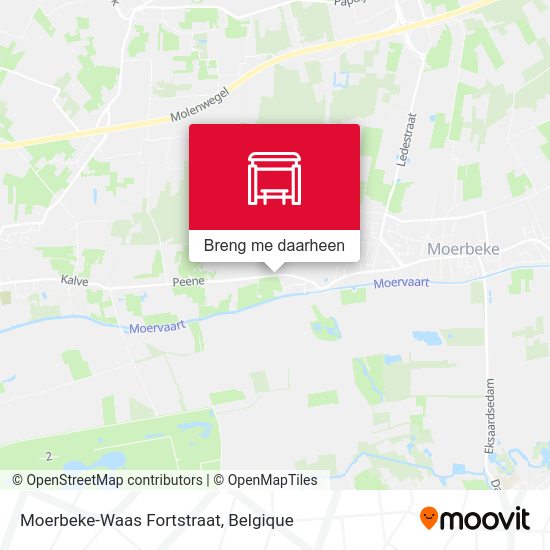 Moerbeke-Waas Fortstraat kaart