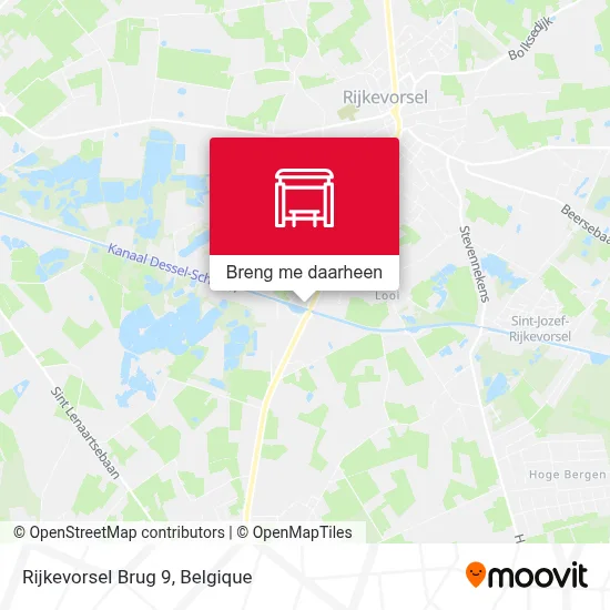 Rijkevorsel Brug 9 kaart