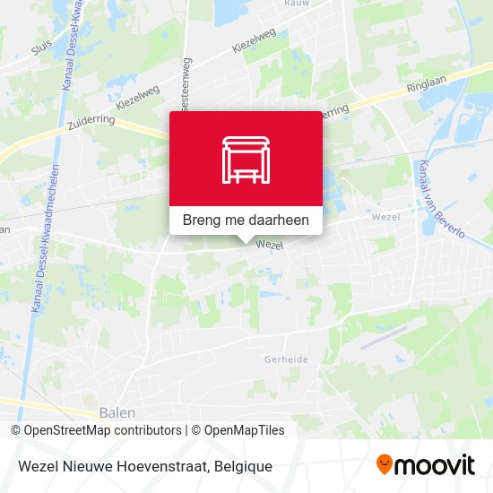 Wezel Nieuwe Hoevenstraat kaart