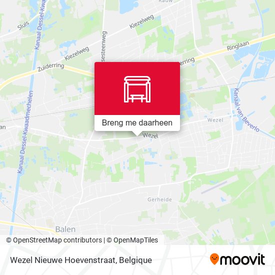 Wezel Nieuwe Hoevenstraat kaart