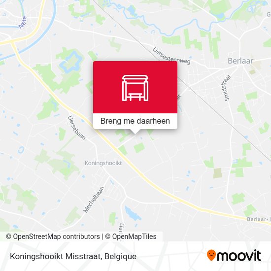 Koningshooikt Misstraat kaart