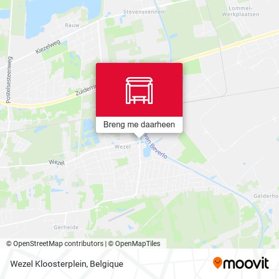 Wezel Kloosterplein kaart