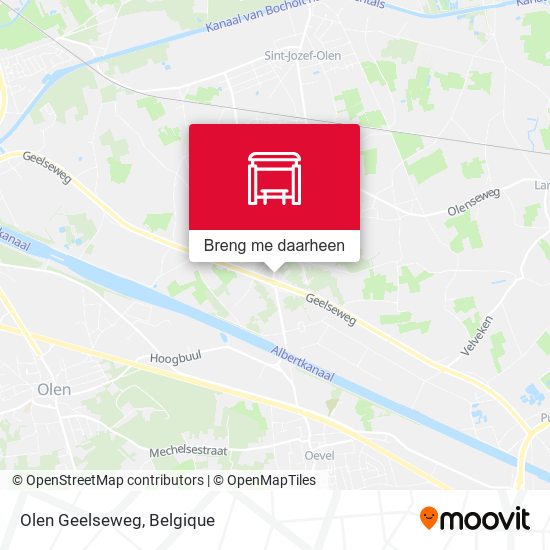 Olen Geelseweg kaart