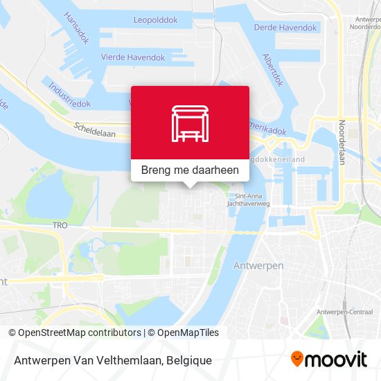 Antwerpen Van Velthemlaan kaart