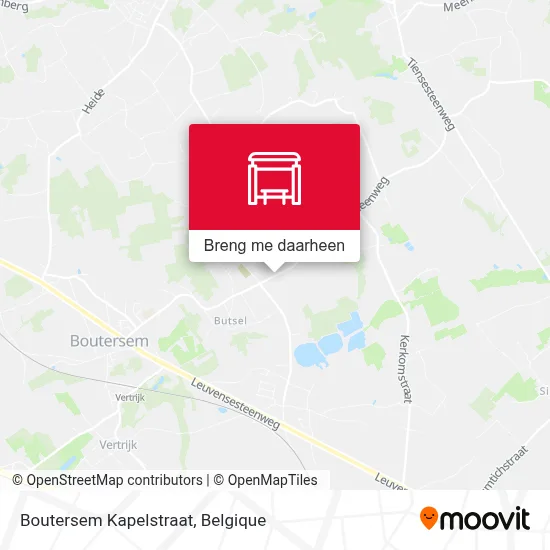Boutersem Kapelstraat kaart