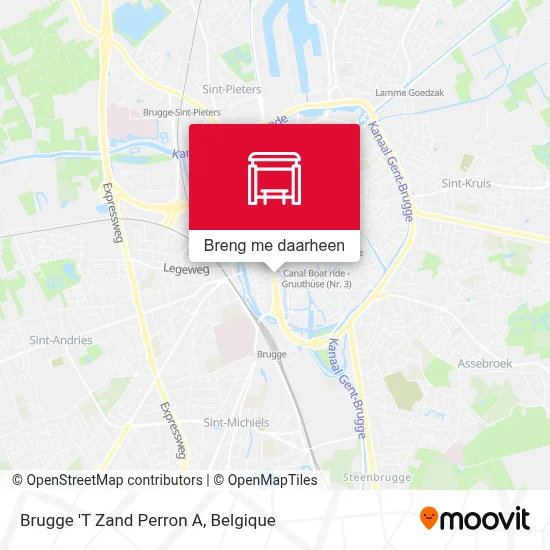 Brugge 'T Zand Perron A kaart