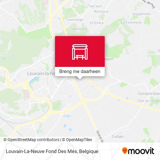 Louvain-La-Neuve Fond Des Més kaart