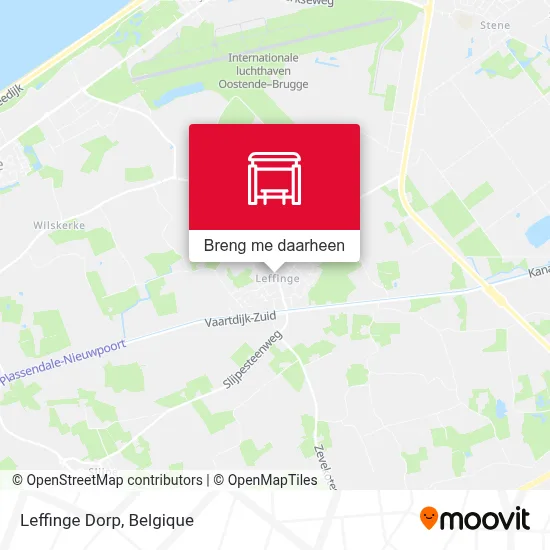 Leffinge Dorp kaart