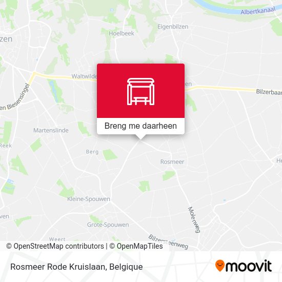Rosmeer Rode Kruislaan kaart