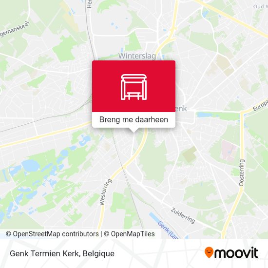 Genk Termien Kerk kaart