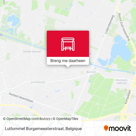 Lutlommel Burgemeesterstraat kaart