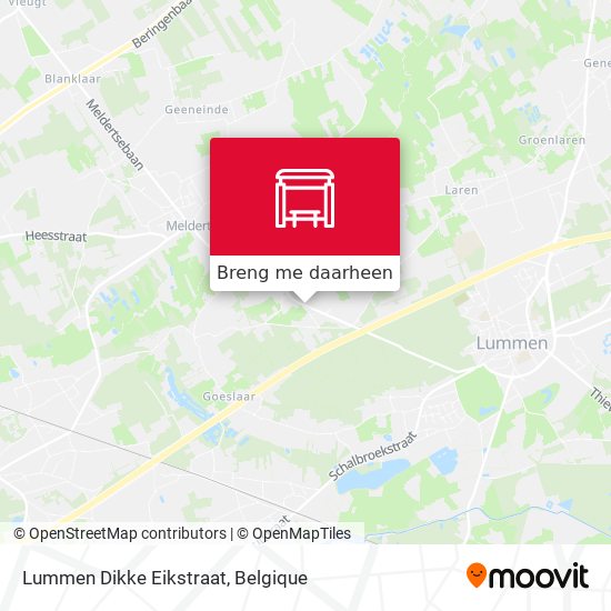 Lummen Dikke Eikstraat kaart