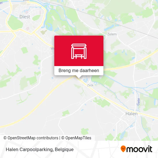 Halen Carpoolparking kaart
