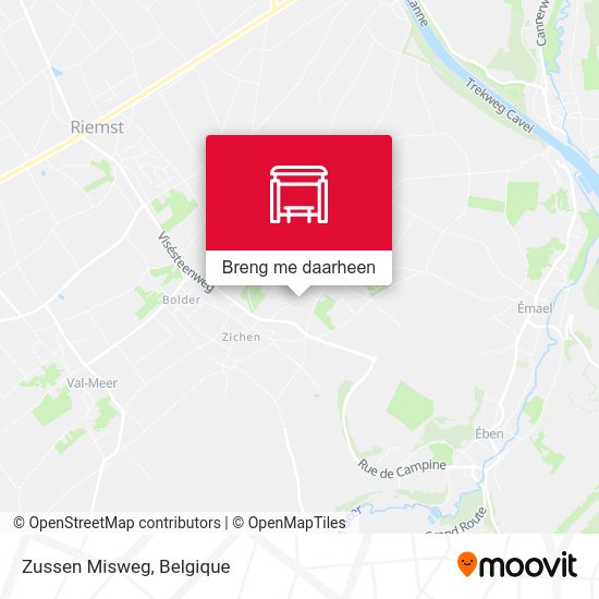 Zussen Misweg kaart