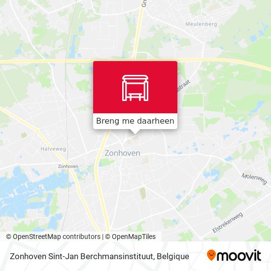 Zonhoven Sint-Jan Berchmansinstituut kaart