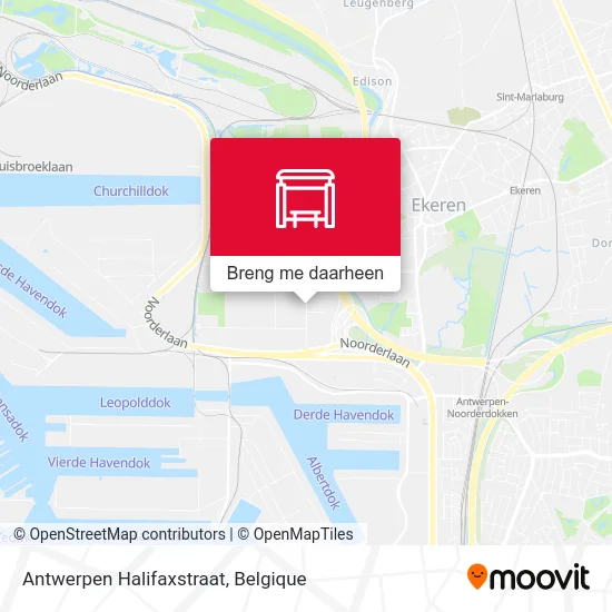 Antwerpen Halifaxstraat kaart