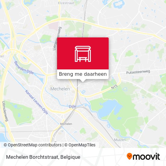Mechelen Borchtstraat kaart